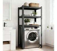 kumamart Laundry Shelf,Heavy Metal Storage Shelves - Over Washer and Dryer, Adjustable Utility Shelving For Balcony/Kitchen, Space-Saving Organizer with Easy Installation(Three Floors,L90W40_183CM)