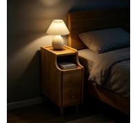 kumamart Multi-Drawer Gap Nightstand Solid Wood Narrow Bedroom Side Cabinet