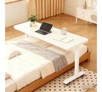 kumamart Over The Bed Table with Wheels - Height Adjustable Desk, Rolling Medical For Hospital & Home Use, Sturdy Mobile Bedside(180 * 50 * 68cm)