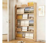 kumamart Wall Mount Bookshelf & Slim Bookcase - 6-Tier Space Saving Bookcase for Wall in Bedroom, Office, Living Room | Hidden Bookshelf for Wall Design(100cm)