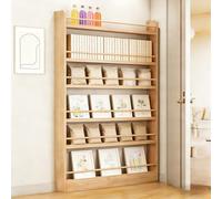 kumamart Wall Mount Bookshelf & Slim Bookcase - 6-Tier Space Saving Bookcase for Wall in Bedroom, Office, Living Room | Hidden Bookshelf for Wall Design(50cm)