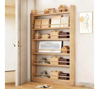 kumamart Wall Mount Bookshelf & Slim Bookcase - 6-Tier Space Saving Bookcase for Wall in Bedroom, Office, Living Room | Hidden Bookshelf for Wall Design(90cm)