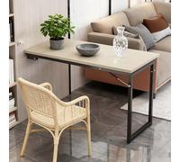 kumamart Wall Mounted Folding Table, Fold Down Desk with Sturdy Wrought Iron Legs - Floating For Small Spaces, Flip-Up Laptop/Dining For Home/Office(B,90 * 60 * 75)