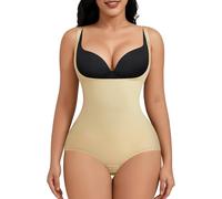 KUMAYES Body Moldeador Mujer Shapewear Reductoras Control de Abdomen Bodysuit y lnvisible Bandolera Ajustable sin Costuras