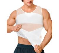 KUMAYES Camisa de compresión Hombre Camiseta Reductora Invisible Faja Reductora elástica para Abdomen Body Shaper