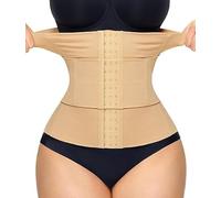 KUMAYES Corset Reductor Fajas Reductoras Mujer Waist Trainer Cintura Faja Cinturón Abdomen Faja Colombiana Corsé Moldeadora Corsé Bustier Shapewear Postparto (Beige, Medium)