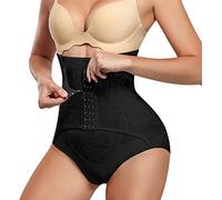 KUMAYES Mutande - Bragas para Mujer con Cintura Alta y Reductora, para el Abdomen, Planas, Shapewear, Negro, XL