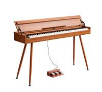KUMENG Piano digital con 88 teclas, teclado ponderado de escritorio de tamaño completo, piano eléctrico de acción de martillo progresivo para principiantes, con soporte de partituras, pedal, adaptador