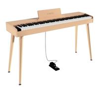 KUMENG Piano digital de 88 teclas, teclado semipesado, piano eléctrico de tamaño completo para principiantes, con soporte para partituras, pedal, adaptador de corriente, modo de auriculares, USB-MIDI