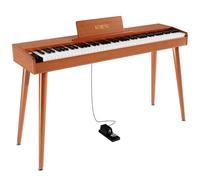 KUMENG - Teclado digital para piano de 88 teclas semiponderado, piano eléctrico de tamaño completo para principiantes, con soporte de partitura, pedal, adaptador de corriente, modo de auriculares,