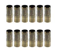KUMGROT Fundas de enchufe de vela de bronce dorado, 1 x 2.75 pulgadas, fundas de vela deslizantes para lámparas de araña, repuesto de piezas, paquete de 12