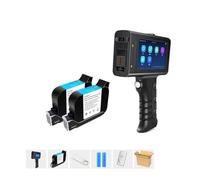 KUMIAN Impresora de Etiquetas de 12,7 mm Impresora de inyección de Tinta de Mano Inteligente Qr Código de Lote de Barras Máquina de codificación de Logotipos for Vidrio(Printer with 2 Ink)