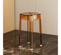 KUMIAO Taburete alto apilable transparente para interiores y bares, repuesto de silla de café de acrílico transparente de 18 pulgadas, perfecto para reuniones familiares y decoración de sala de estar