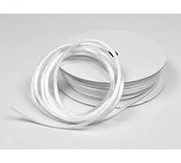 Kumihimo - Rollo de 10 m de cordón trenzado de satén, 2 mm (blanco)