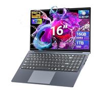 KUMNOSAL Laptop 2026, computadora portátil de 16 pulgadas con procesador Core i5-8210Y (hasta 3.6 GHz) 16 GB de RAM 512 GB SSD, gráficos UHD, FHD 1920 x 1200, WiFi 5, BT 5.0, tapa abierta de 180°