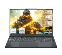KUMNOSAL Laptop para juegos 2025, computadora portátil de bisel estrecho con procesador de cuatro núcleos Twin Lake N150 (hasta 3.6 GHz) 16 GB DDR4 1TB SSD 15.6 pulgadas FHD Premium Laptop Winds 11