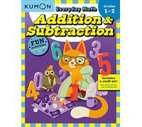 Kumon Everyday Math: Addition & Subtraction-Fun Activities for Grades 1-2-Complete with Dice, Game Pieces, and Counting Tiles!