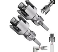 kumosaka 4-in-1 Water Pipe Wrench, Integrated Internal & External Pipe Threading Tool, Pipes Tapping and Threading Tool for 1/2'' & 3/4'' Pipes, Electric Drill Compatible PVC Threader