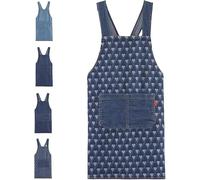 kumosaka Adult Jour Apron - Lightweight Cotton Apron with Front Pocket, Jean Kitchen Aprons for Men Women