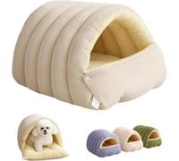 kumosaka CutyPet Winter Cave, Cozy Monster Cat Dog Bed, Soft and Warm Cats House Tent Beds, Removable and Washable Winter Closed-Off Cat Bed