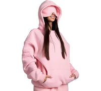 kumosaka Hoodie with Eye Mask Built In, Airplane Mode Travel Hoodie with Hidden Pockets, Wearable Blanket Hoodie for Men Women