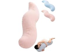 kumosaka Pea Pod Body Pillow for Side Sleeper, Body Cooling Pillow, Soft and Supportive Pillows for Arms, Hips & Knees, Skin-Friendly Washable Cover