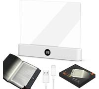 kumosaka Smart LED Book Light, Rechargeable Clear LED Flat Reading Light with 3 Colors & Timer, Flat Books Lights for Night Reading, Gifts for Readers Kids