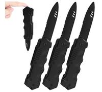 KUMSODE 3PCS cuchillos de Halloween para niños que desaparecen, hoja retráctil, cuchillo de teatro falso, cuchillo mágico, artículo de broma de plástico, Día de los Inocentes