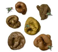 KUMSODE 6 Piezas Caca de Broma,Caca de Juguete Mierdas de Broma,Adecuado para El Día De Los Inocentes De Halloween