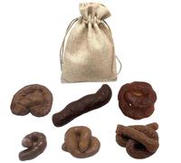 KUMSODE Caca De Broma, 6 Piezas Caca De Juguete Mierdas De Broma Mojon De Broma Mierda Caca De Broma Realista, Viene con Bolsa con Cordón. Adecuado para El Día De Los Inocentes De Halloween