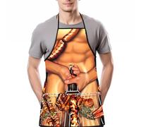 KUMSODE Delantal Cocina, Sexy Delantal de Cocina Hombre en Bañador Regalo Divertido para Novio Marido