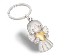 KUMSODE Llavero Con Colgante De Ángel De La Guarda, Colgante De La Suerte, Ángel Con Corazones Para Exámenes O Coche, Adecuado Como, Regalo Para San Valentín Y Acción De Gracias