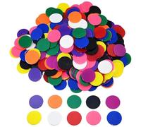 KUMSODE Set de 100 Fichas de plástico Transparentes para el Bingo (Cada uno Mide 2.5 cm de diámetro)