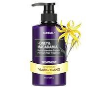 KUNDAL Acondicionador natural Honey & Macadamia, reparación de daños en el cuidado del cabello coreano, hidratación profunda, fragancia de larga duración, con miel, aceite de argán, aceite de