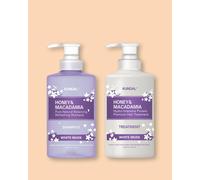 KUNDAL Champú y bálsamo capilar Miel y Macadamia Honey & Macadamia Shampoo + Treatment Set White Musk - 500 ml, 500 ml