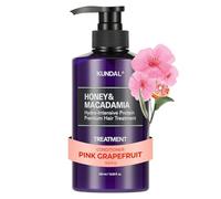 KUNDAL tratamiento de proteínas de 500 ml (pomelo rosa) | 16.9 onzas líquidas, cuidado del cabello coreano para cabello de aspecto seco, reparaciones, alisa, proteína LPP, ceramida NP