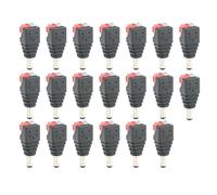 KunEchevyr 20 piezas 5,5x2,1mm conector macho Cable Terminal DC adaptador de enchufe Jack para tira de luz LED