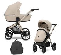 Kunert Brav - Cochecito 2 en 1 para bebé, asiento deportivo, reversible, estructura de aluminio, diseño ligero, cubierta para lluvia, mosquitera, portabotellas, mochila (crema)