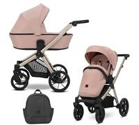Kunert Brav - Cochecito 2 en 1 para bebé, asiento deportivo, reversible, estructura de aluminio, diseño ligero, cubierta para lluvia, mosquitera, portabotellas, mochila (rosa)