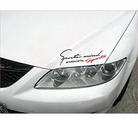 KUNFINE 1 calcomanía para faros delanteros de Sports Mind Power producida por Sport (negro/rojo)