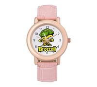 Kung Fu Broccoli - Reloj de pulsera para mujer, correa suave, regalo para cumpleaños, día de San Valentín