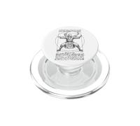 Kung Fu Hombre de Vitruvio Monje Shaolin Artes Marciales Da Vinci PopSockets PopGrip para MagSafe
