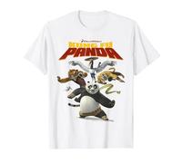 Kung Fu Panda Group Shot Action Portrait Movie Logo Camiseta, Hombre, Blanco, 5XL