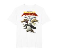 Kung Fu Panda Group Shot Action Portrait Movie Logo Camiseta, Hombre Tallas Grandes, Blanco, 5X Alto