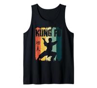 Kung Fu Retro Vintage Sunset Chino Artes Marciales Camiseta sin Mangas
