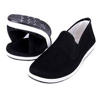 Kung Fu Tai Chi Zapatos de Artes Marciales Suela de Goma Unisex Lona Antideslizante Moda Qigong Zapatillas de Deporte Negro EU 39 (245cm)