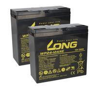 Kung Long - Juego de 2 baterías Kung Long de 12 V (24 V) y 24 Ah para e-scooter eléctrico, compatible con 18 Ah, 19 Ah, 20 Ah, 22 Ah, 23 Ah