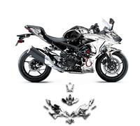 Kungfu Graphics Kit de calcomanías personalizadas para Kawasaki Ninja 400 ABS 2017 2018 2019 2020, Venom Black, KWNJ4A1719002-KO