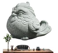 Kungfu Tea Pet - Estatua de animal chino de estilo antiguo | Hecho a mano mesa Centerpiece, Green Sand Color Home Ornament, Tea Pet Figurine for Tea Lover
