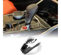 KUNGKIC Cubierta de fibra de carbono para palanca de cambios de coche para BMW M2 G87 M3 G80 M4 G82 G83 X3M F97 X4M F98 M8 F91 F92 F93 X5M F95 X6M F96 2021-2025 Accesorios Pomos para palanca de cambio